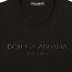 D&G ROUND-NECK T-SHIRT WITH DOLCE&GABBANA PRINT - Black