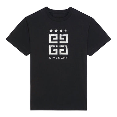 Givenchy  4G Stars Slim Fit T-Shirt in Cotton - Black